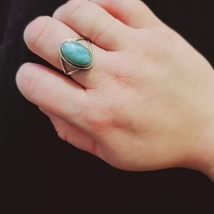 Vintage Sterling Silver Larimar Ring